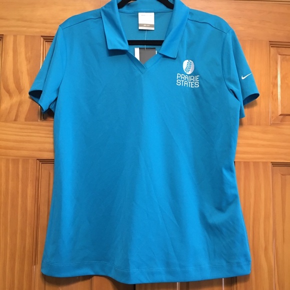 Nike Prairie States Golf Dri-Fit Polo Shirt Aqua Size XL NWT - Picture 1 of 7